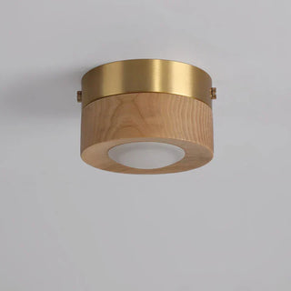 WoodenGlow - Walnoot Plafondlamp met LED Schijnwerper Essenhout B