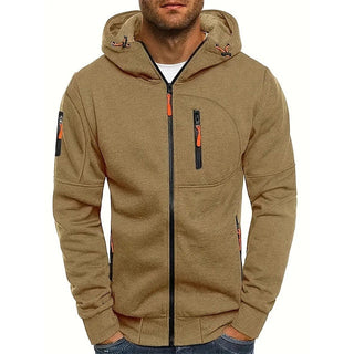 Heren Hoodie van Zachte Katoenmix – Licht & Ademend voor de Herfst Khaki