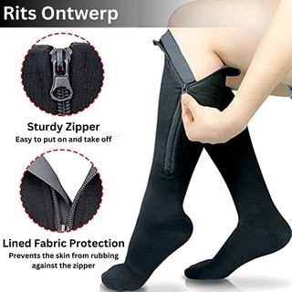 Compressiekousen 2.0 met Rits - Verbeterd Comfort